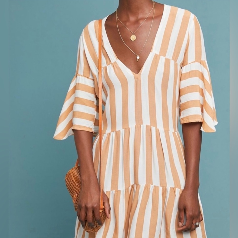 ANTHROPOLOGIE Faithfull Azure Striped Dress